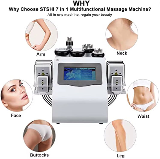 6 in 1 Professional 40K Radiofrecuencia Facial Corporal Body Weight Loss Machine for Cellulite Reduction Skin Wrinkle Removal