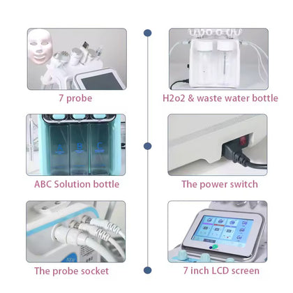 7 in 1 Hydra Dermabrasion Facial Cleaning Beauty Machine Hydro dermabrasion Facial Machine – Professional 7-in-1 HydraFacial Machine for Deep Cleansing, Hydration & Anti-Aging