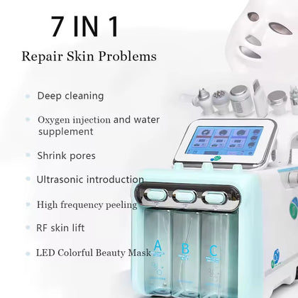7 in 1 Hydra Dermabrasion Facial Cleaning Beauty Machine Hydro dermabrasion Facial Machine – Professional 7-in-1 HydraFacial Machine for Deep Cleansing, Hydration & Anti-Aging