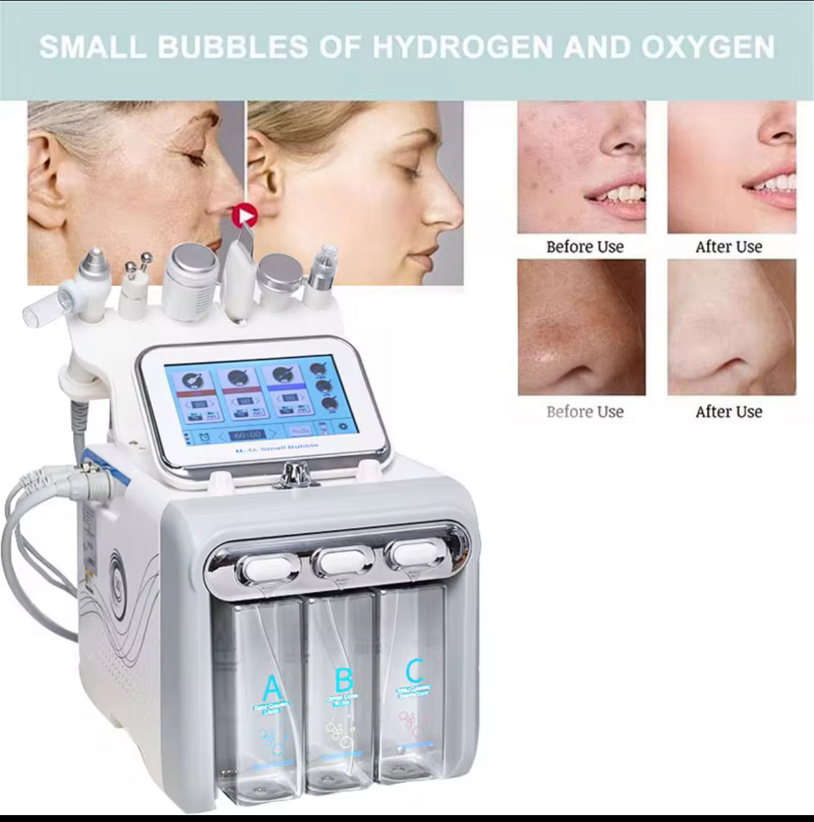 6 in 1 Hydra Dermabrasion Facial Cleaning Beauty Machine Hydro dermabrasion Facial Machine