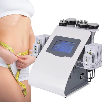 6 in 1 Professional 40K Radiofrecuencia Facial Corporal Body Weight Loss Machine for Cellulite Reduction Skin Wrinkle Removal – JZ6 Cavitation, Vacuum & Multipole RF, Lipo Laser Body Slimming & Skin Tightening System