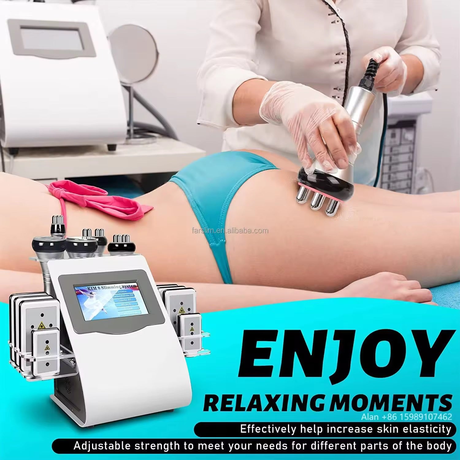 6 in 1 Professional 40K Radiofrecuencia Facial Corporal Body Weight Loss Machine for Cellulite Reduction Skin Wrinkle Removal – JZ6 Cavitation, Vacuum & Multipole RF, Lipo Laser Body Slimming & Skin Tightening System